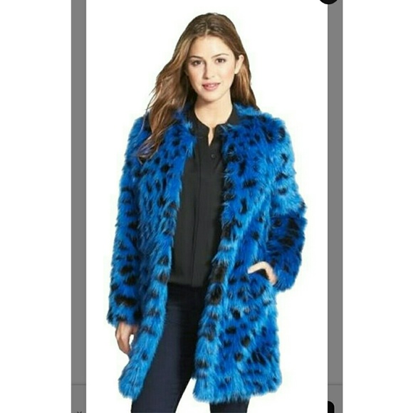 blue leopard jacket